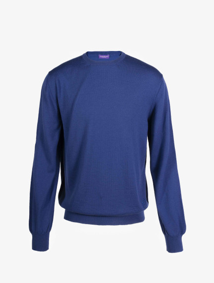 Patrick Hellmann CollectionBlue Sweater Pullover Round Neckimage1071